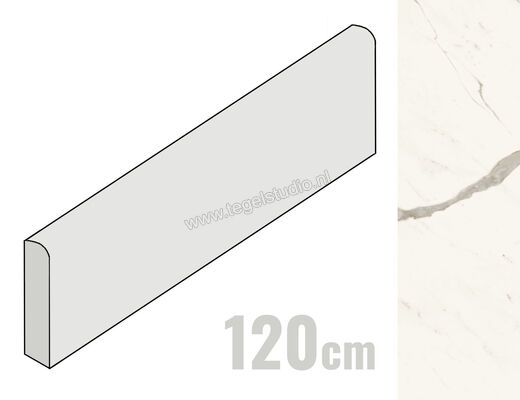  Atlas Concorde Marvel X Calacatta Sublime 7.2x120 cm Plint Glanzend Vlak Lappato AGFW | 418930