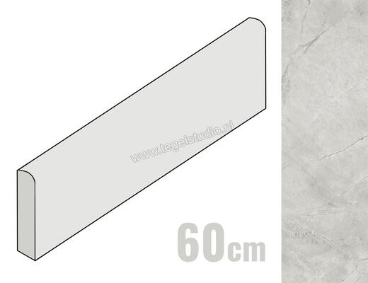  Atlas Concorde Marvel X Grey Cloud 7.2x60 cm Plint Glanzend Vlak Lappato AGFM | 418954
