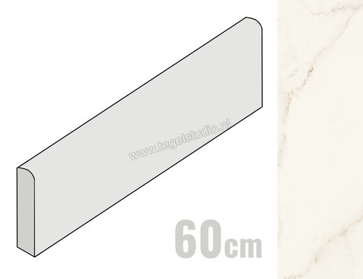  Atlas Concorde Marvel X Calacatta Apuano 7.2x60 cm Plint Mat Vlak Sensitech AGFD | 418978