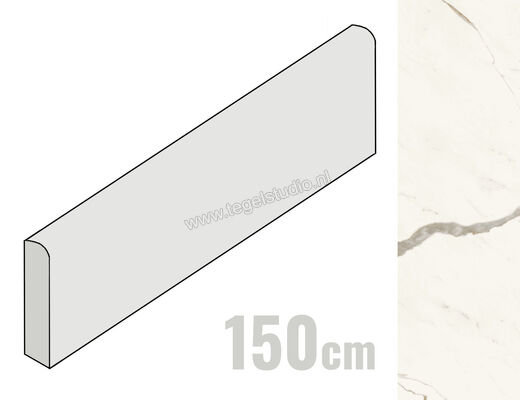  Atlas Concorde Marvel X Calacatta Sublime 7.2x150 cm Plint Glanzend Vlak Lappato AGF9 | 418981