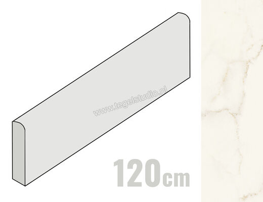  Atlas Concorde Marvel X Calacatta Apuano 7.2x120 cm Plint Mat Vlak Silk AGF0 | 419005