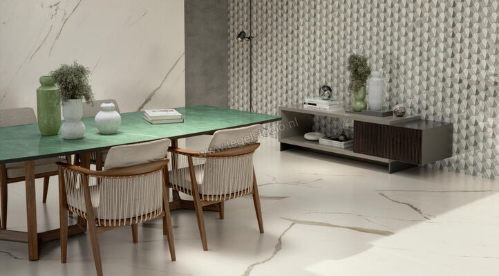  Atlas Concorde Marvel X Calacatta Sublime 120x120 cm Vloertegel / Wandtegel Mat Vlak Silk AFVK | 419398