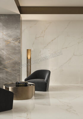  Atlas Concorde Marvel X Calacatta Apuano 120x120 cm Vloertegel / Wandtegel Glanzend Vlak Lappato AFU7 | 419785