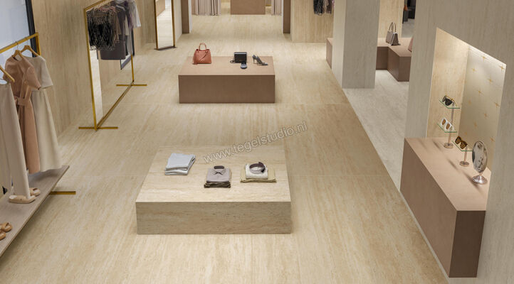  Atlas Concorde Marvel Travertine Sand Vein 60x120 cm Vloertegel / Wandtegel Mat Vlak Naturale AFUA | 423793