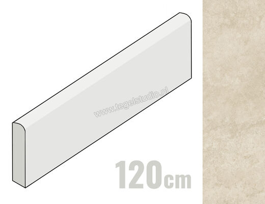 Atlas Concorde Marvel Travertine Pearl Cross 7.2x120 cm Plint Mat Vlak Naturale AF7G | 423844