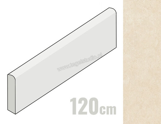  Atlas Concorde Marvel Travertine Sand Cross 7.2x120 cm Plint Mat Vlak Naturale AF7F | 423847