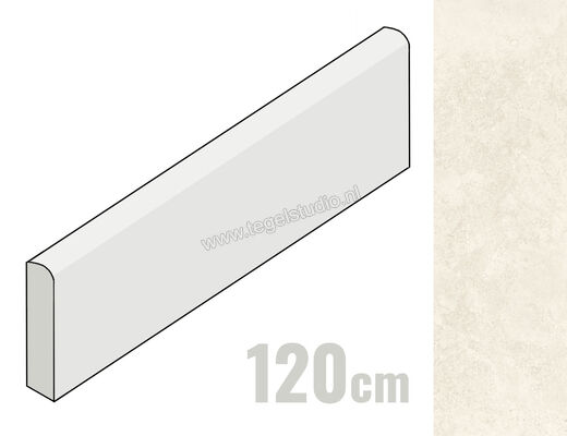  Atlas Concorde Marvel Travertine White Cross 7.2x120 cm Plint Mat Vlak Naturale AF7E | 423850