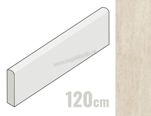  Atlas Concorde Marvel Travertine Pearl Vein 7.2x120 cm Plint Mat Vlak Naturale AF7D | 423853
