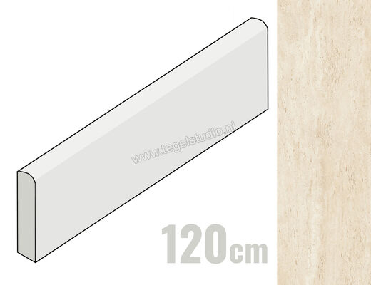  Atlas Concorde Marvel Travertine Sand Vein 7.2x120 cm Plint Mat Vlak Naturale AF7C | 423856