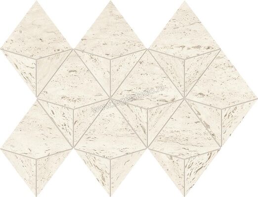  Atlas Concorde Marvel Travertine White 28x41 cm Mozaiek Origami Mat Vlak Naturale AF9J | 424189
