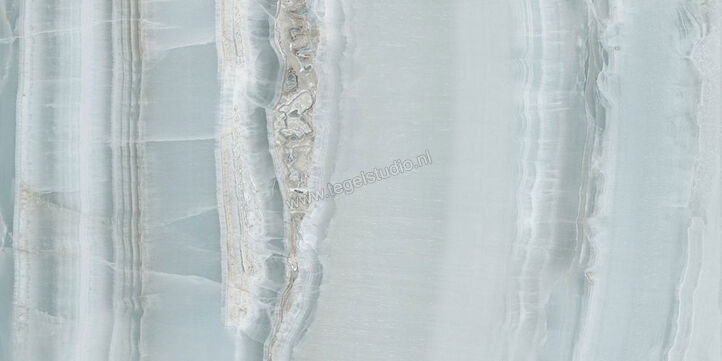  Ascot Ceramiche Venus Azul Veined 60x120 cm Vloertegel / Wandtegel Glanzend Gestructureerd 3D Honed A2VEN00231T | 424386