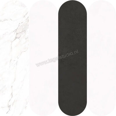  Ascot Ceramiche Pigmenta Mix B&W 30x30 cm Mozaiek Ovali Mat Vlak Naturale 02PIGMMIXBW | 424626