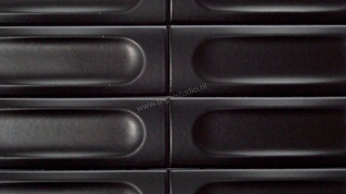  Marazzi Confetto Nero 5x15 cm Decor Struttura Nero Savoiardo 3D Mat Gestructureerd Semimatt MEUX | 427502