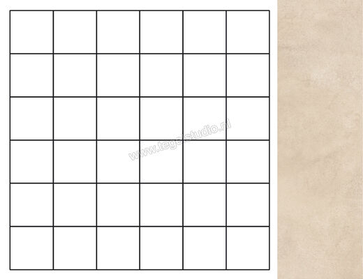  La Fabbrica Ava Skyline Beige 30x30 cm Mozaiek 5x5 Mat Vlak Naturale 082183 | 435491