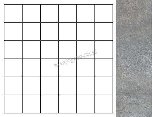  La Fabbrica Ava Skyline Fumo 30x30 cm Mozaiek Mat Vlak Natural 82185 | 435494