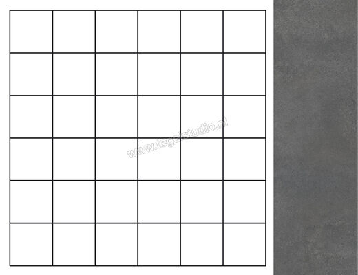  La Fabbrica Ava Skyline Antracite 30x30 cm Mozaiek 5x5 Mat Vlak Naturale 082189 | 435497