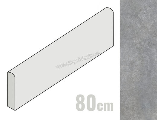  La Fabbrica Ava Skyline Fumo 8x80 cm Plint Mat Vlak Natural 82203 | 435506