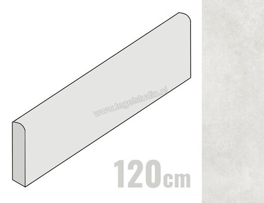  La Fabbrica Ava Skyline Ghiaccio 6.5x120 cm Plint Glanzend Vlak Lappato 082433 | 435512