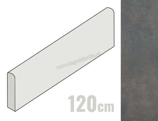  La Fabbrica Ava Skyline Antracite 6.5x120 cm Plint Mat Vlak Naturale 082212 | 435530
