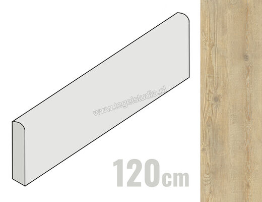  La Fabbrica Ava Ca' Foscari Avana 6.5x120 cm Plint Mat Vlak Naturale 094092 | 437006