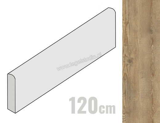 La Fabbrica Ava Ca' Foscari Tabacco 6.5x120 cm Plint Mat Vlak Naturale 094093 | 437009