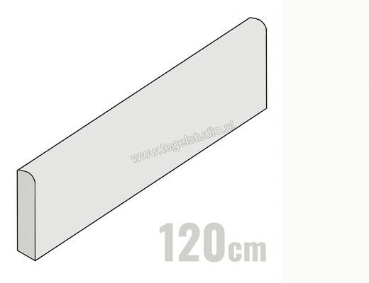  La Fabbrica Ava Absolute White 6.5x120 cm Plint Mat Vlak Naturale 097110 | 437228