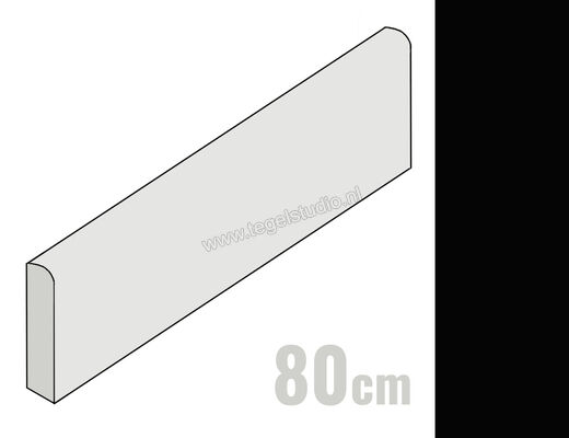  La Fabbrica Ava Absolute Black 8x80 cm Plint Glanzend Vlak Lappato 097118 | 437240