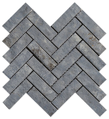  La Fabbrica Ava Artile Ocean Blue 30x30 cm Decor Spina Di Pesce Mat Gestructureerd Naturale 156306 | 440123