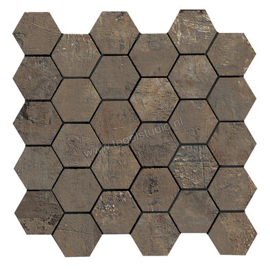  La Fabbrica Ava Artile Copper 30x30 cm Mozaiek Esagona 5x5 Mat Gestructureerd Naturale 156334 | 440171