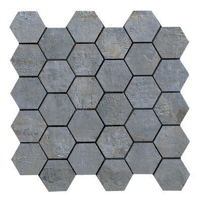  La Fabbrica Ava Artile Ocean Blue 30x30 cm Mozaiek Esagona 5x5 Mat Gestructureerd Naturale 156336 | 440177