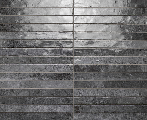  La Fabbrica Ava Kist Lux Charcoal 4.8x45 cm Wandtegel Glanzend Vlak Lux 264012 | 444086