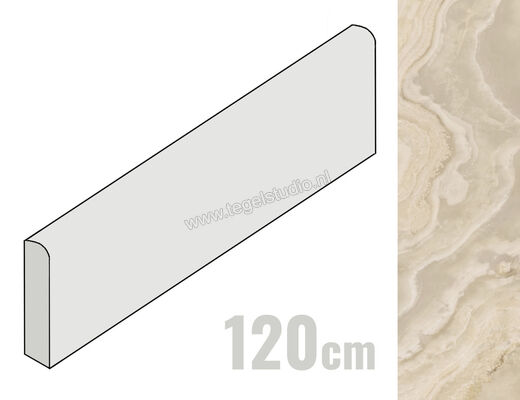  La Fabbrica Ava Onice Iride Ambra 6.5x120 cm Plint Glanzend Vlak Lappato 173114 | 444299