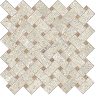  La Fabbrica Ava Noble Stone White 29.7x29.7 cm Decor Basket Mat Vlak Naturale 199111 | 445064