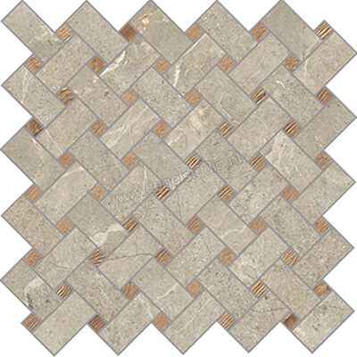  La Fabbrica Ava Noble Stone Beige 29.7x29.7 cm Decor Basket Mat Vlak Naturale 199113 | 445070