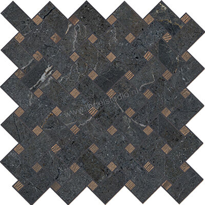  La Fabbrica Ava Noble Stone Dark 29.7x29.7 cm Decor Basket Mat Vlak Naturale 199114 | 445073