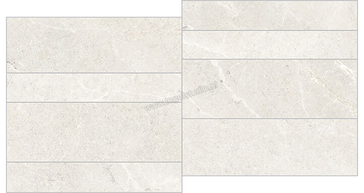  La Fabbrica Ava Noble Stone White 30x60 cm Muretto Mat Vlak Naturale 199121 | 445079