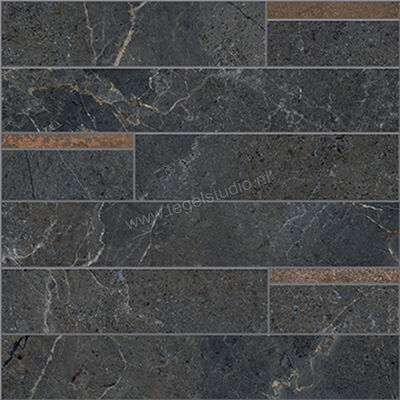  La Fabbrica Ava Noble Stone Dark 30x30 cm Mozaiek Modulo Mat Vlak Naturale 199134 | 445103