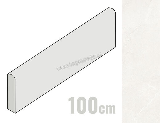  La Fabbrica Ava Noble Stone White 7x100 cm Plint Mat Vlak Naturale 199141 | 445109