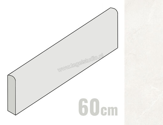  La Fabbrica Ava Noble Stone White 7x60 cm Plint Mat Vlak Naturale 199151 | 445124