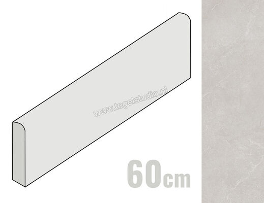  La Fabbrica Ava Noble Stone Grey 7x60 cm Plint Mat Vlak Naturale 199152 | 445127