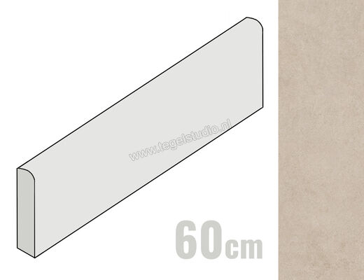  Ragno Solida Corda 7x60 cm Plint Mat Vlak Naturale RDGU | 448358