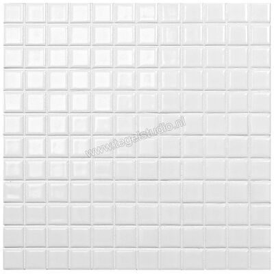  Aquacolor Porcelain White 30x30 cm Vloertegel / Wandtegel 2.3x2.3cm Glossy AQUA144 | 453048
