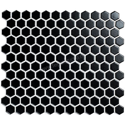  Aquacolor Porcelain Black 31x26 cm Vloertegel / Wandtegel 2.3x2.6cm Mat AQUA152 | 453072