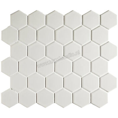  Aquacolor Porcelain White Big Hexagon 32.5x28.1 cm Vloertegel / Wandtegel 5.1x5.9cm Mat AQUA164 | 453108