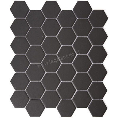  Aquacolor Porcelain Antracite UG Big Hexagon 28.1x32.5 cm Vloertegel / Wandtegel 5.1x5.9cm AQUA169 | 453123