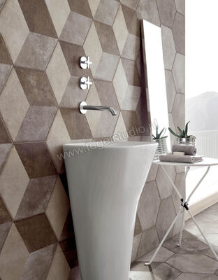  Fioranese Heritage Multicolor 34.5x40 cm Vloertegel / Wandtegel Deco Exagona Texture_2 Mat Vlak Naturale HET2EX | 453538