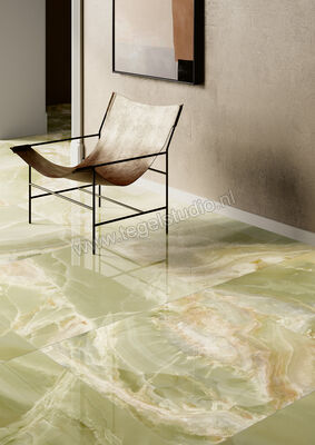  Fioranese Unica Jade Green 89x89 cm Vloertegel / Wandtegel Glanzend Vlak Levigato UI908LR | 453769