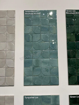  Marazzi Lume Turquoise 10x10 cm Decor 3D Dew Glanzend Gestructureerd Lux MQ89 | 454570