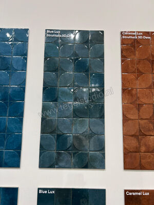  Marazzi Lume Blue 10x10 cm Decor 3D Dew Glanzend Gestructureerd Lux MQ86 | 454603