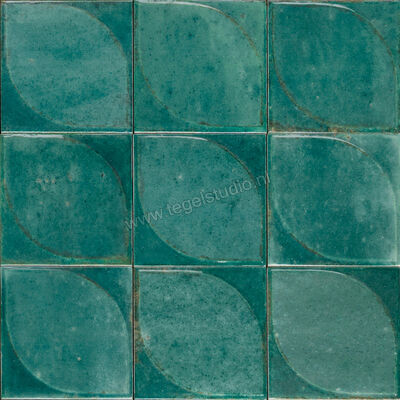  Marazzi Lume Emerald 10x10 cm Decor 3D Dew Glanzend Gestructureerd Lux MQ83 | 454624